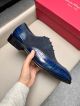 Ferragamo Man Blue Calfskin Business Leather Shoes 042897 (6)_th.jpg